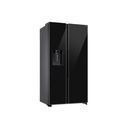 Samsung SBS 2 Door / 635L / All Around Cooling / AI Inverter Compressor / (I&amp;W)Dispenser, Glass Door (RS70F65K1BST)